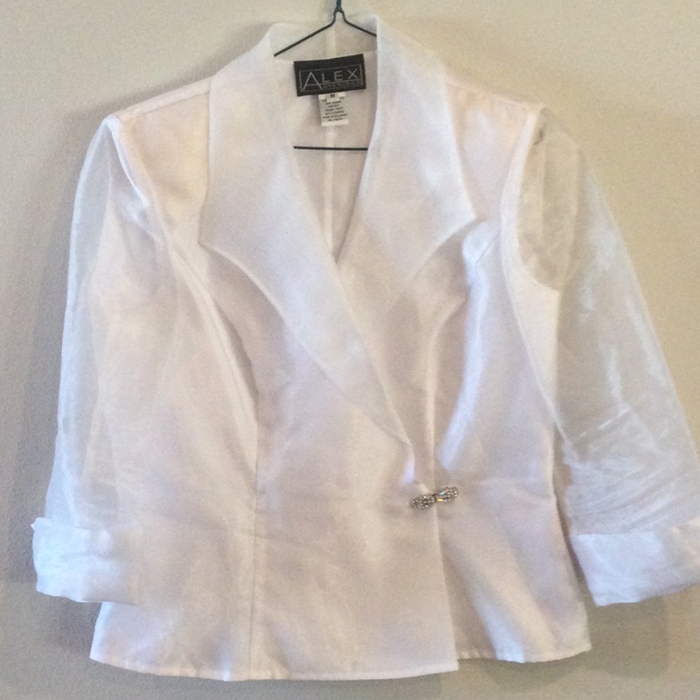 White Women's Sheer blouse-size M